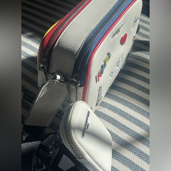 Retail:$228 KARL LAGERFELD structured camera-style crossbody bag - Picture 2 of 12